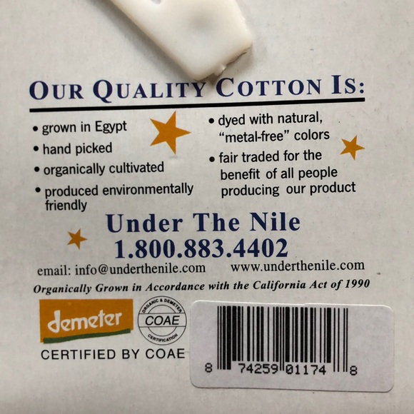 NWT | Organic Blue & White Bib | Matches doll/top - Picture 4 of 4